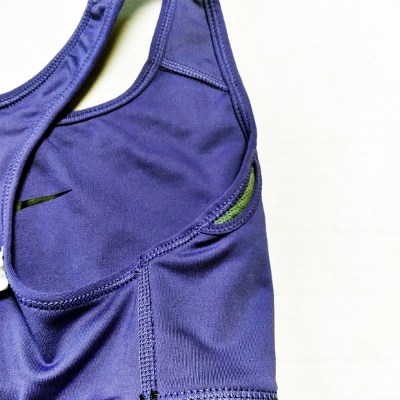 Nike Dri Fit Purple Swoosh Logo Sports Bra - Picture 4 of 8